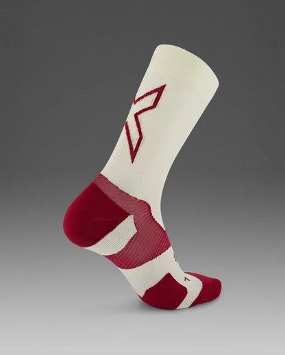 2XU South Africa - Unisex Vectr Light Cushion Crew Socks - Blush/Merlot