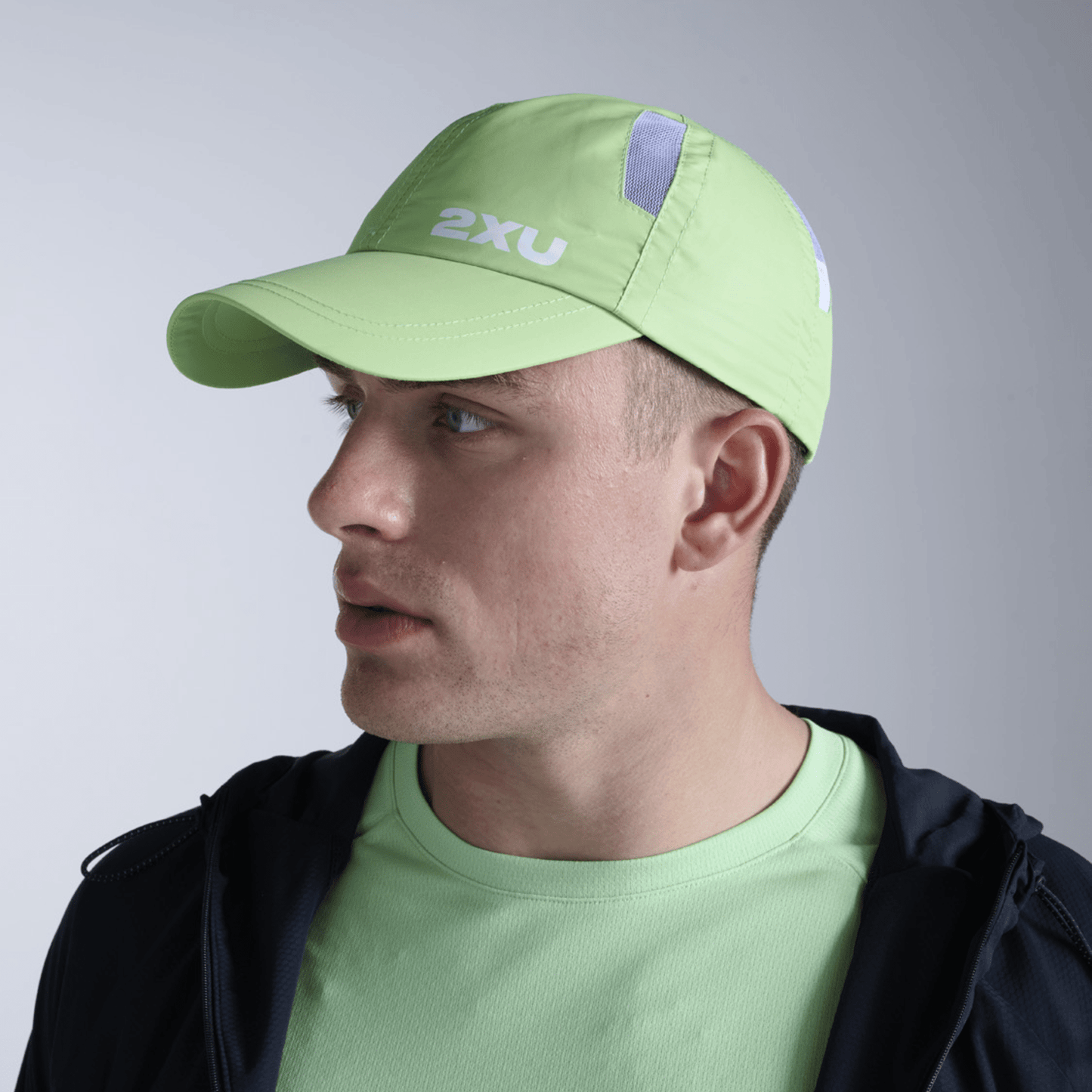 2XU South Africa - Run Cap - Lime Zest/White