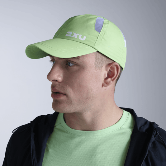 2XU South Africa - Run Cap - Lime Zest/White