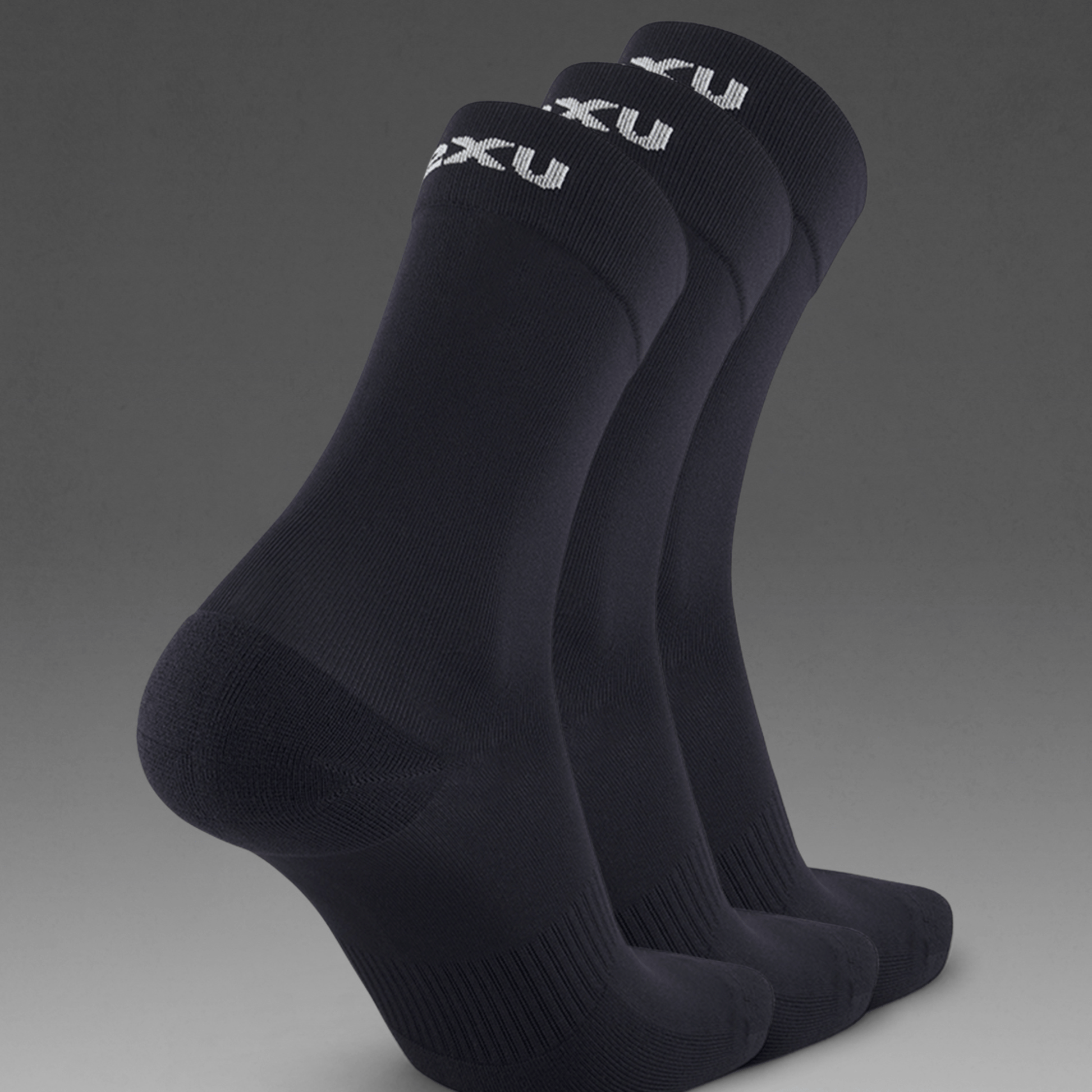 2XU South Africa - Crew Socks 3 Pack - BLK/WHT