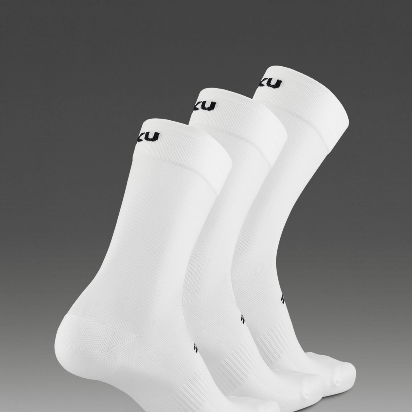 2XU South Africa - Crew Socks 3 Pack - WHT/BLK