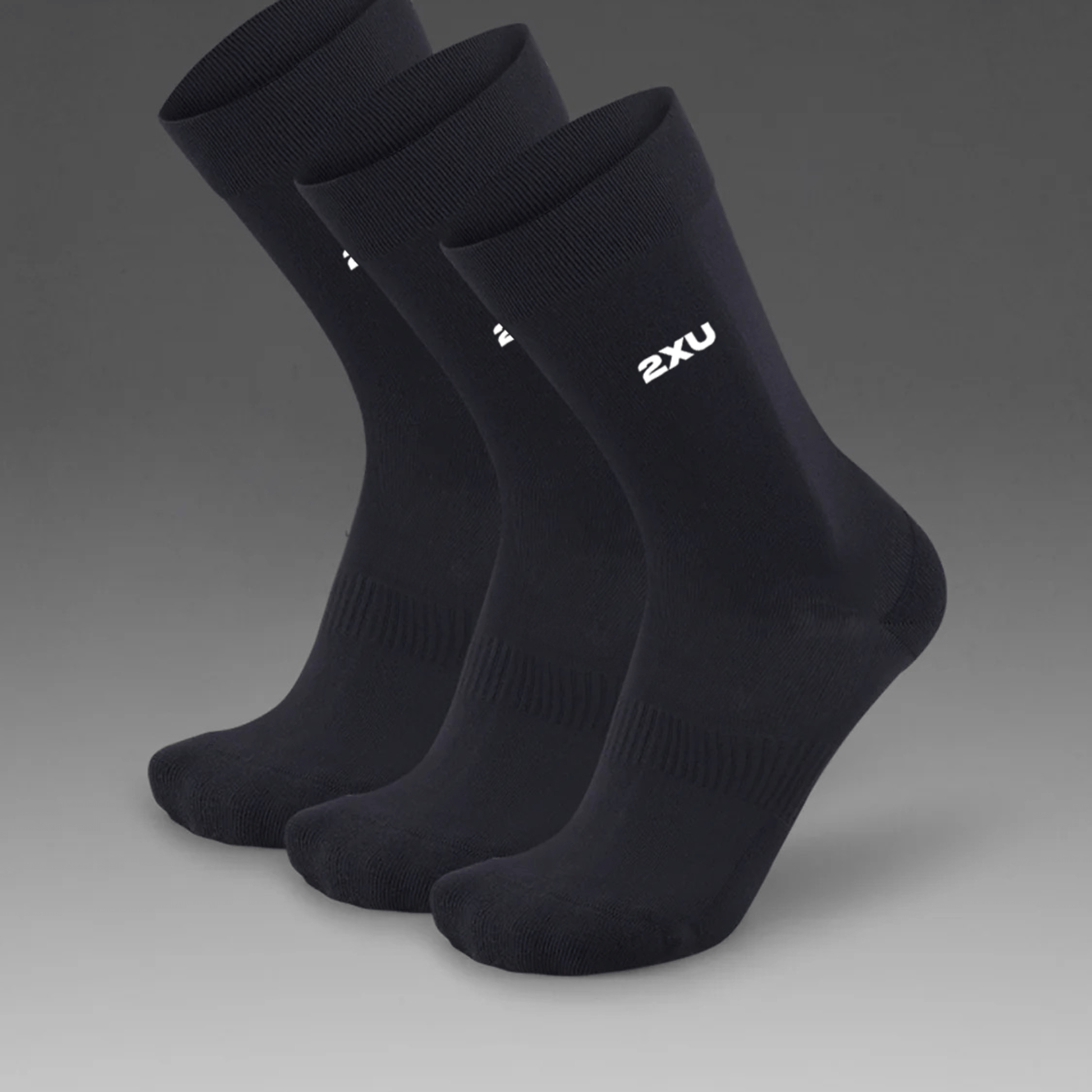 2XU South Africa - Cotton Crew Socks 3 Pack - BLK/WHT
