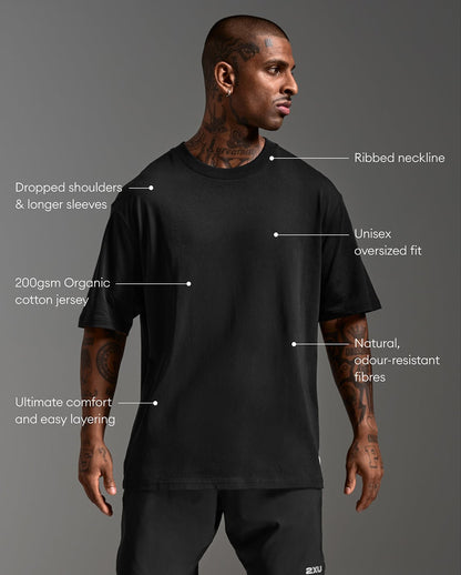 2XU South Africa - EZ Oversize Organic Cotton Tee - S