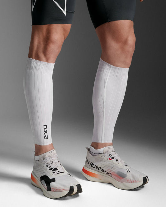 2XU South Africa - Light Speed Aero Calf Guards - White/Black