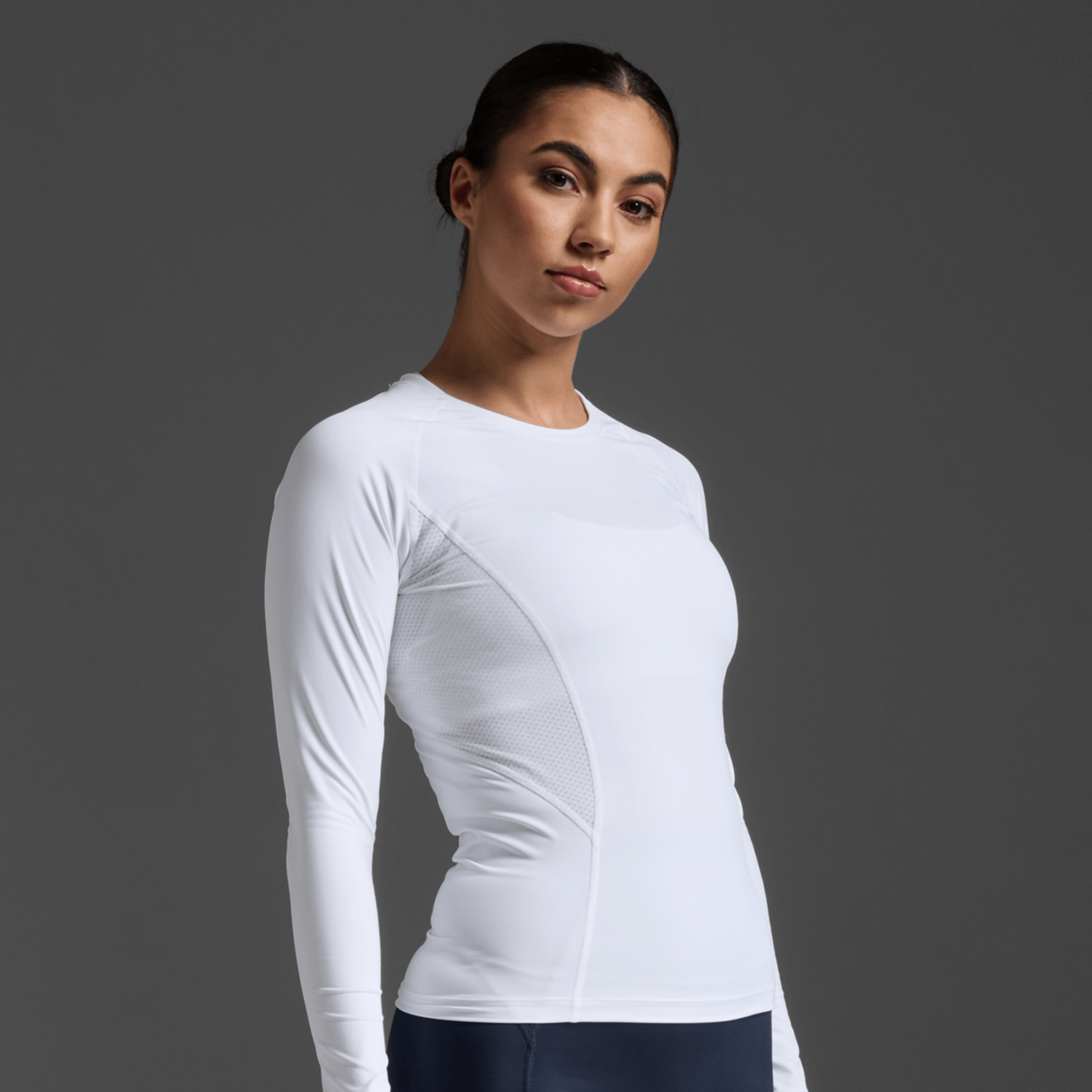 2XU South Africa - Women's Core Compression Long Sleeve - White/White