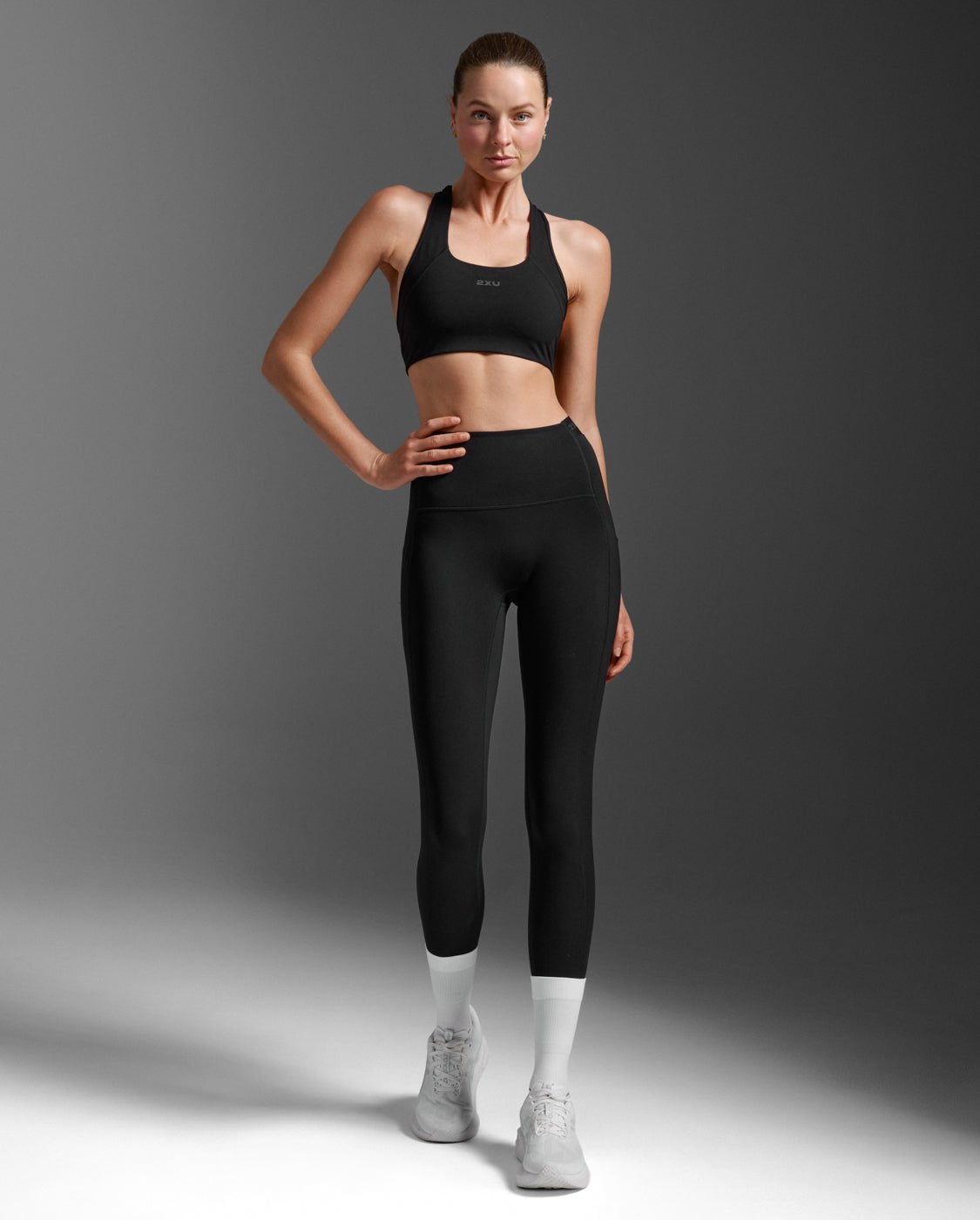 2XU South Africa - Women's Form Stash Hi - Rise Compression Tights - Black/No Logo