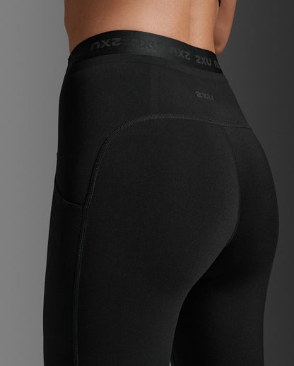 2XU South Africa - Women's Form Stash Hi - Rise Compression Tights - Black/No Logo