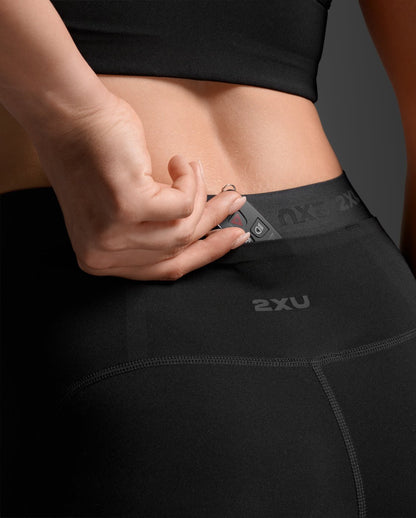 2XU South Africa - Women's Form Stash Hi - Rise Compression Tights - Black/No Logo