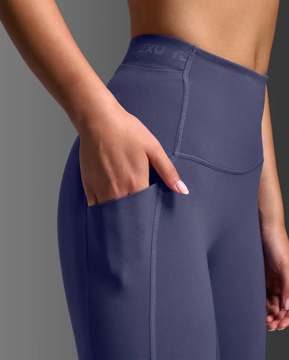2XU South Africa - Women's Form Stash Hi - Rise Compression Tights - Future Dusk/Future Dusk