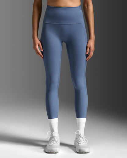2XU South Africa - Women's Form Stash Hi - Rise Compression Tights - Indigo/Indigo