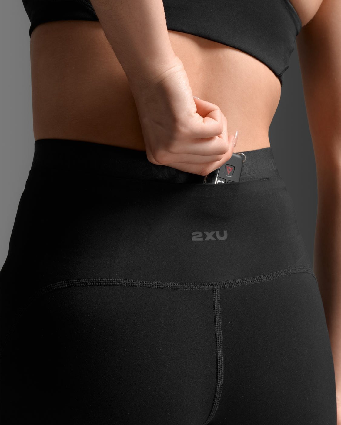 2XU South Africa - Women's Form Stash Hi - Rise Bike Shorts - Black/Black1
