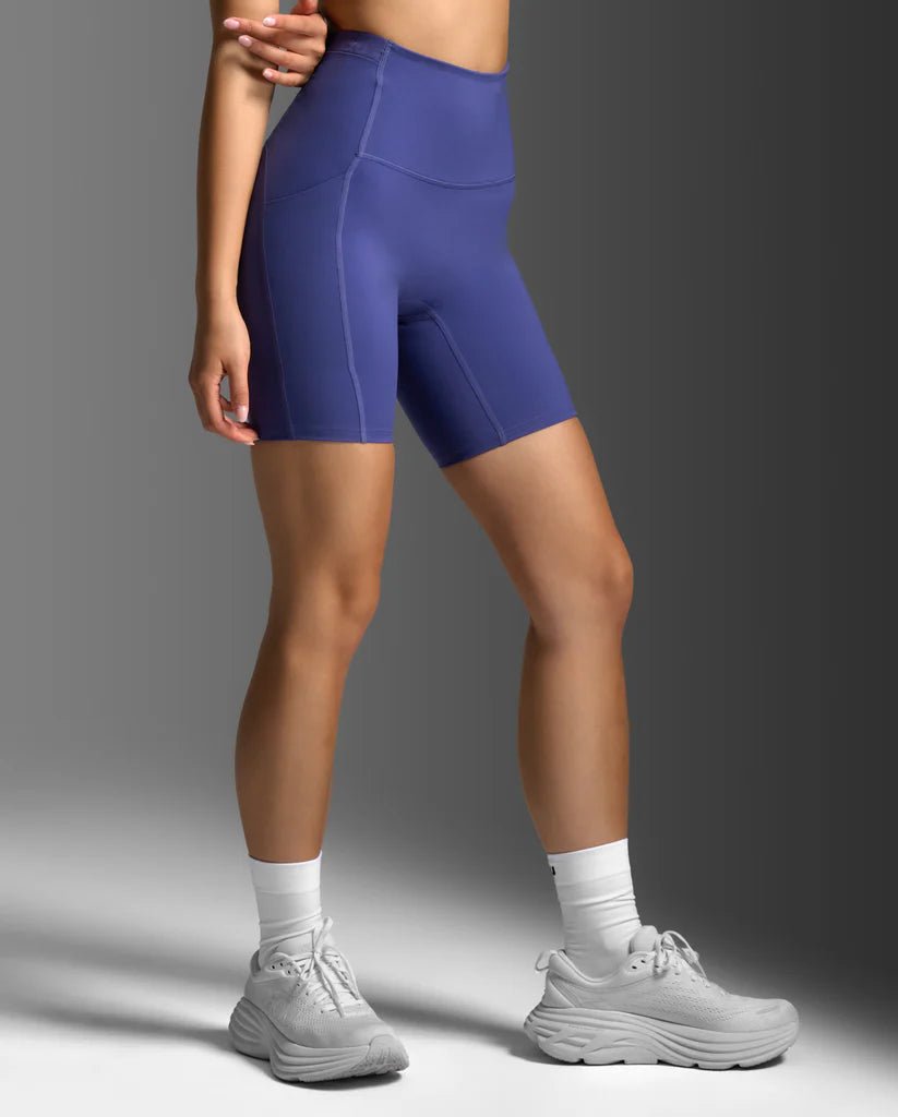 2XU South Africa - Women's Form Stash Hi - Rise Bike Shorts - Future Dusk/Future Dusk