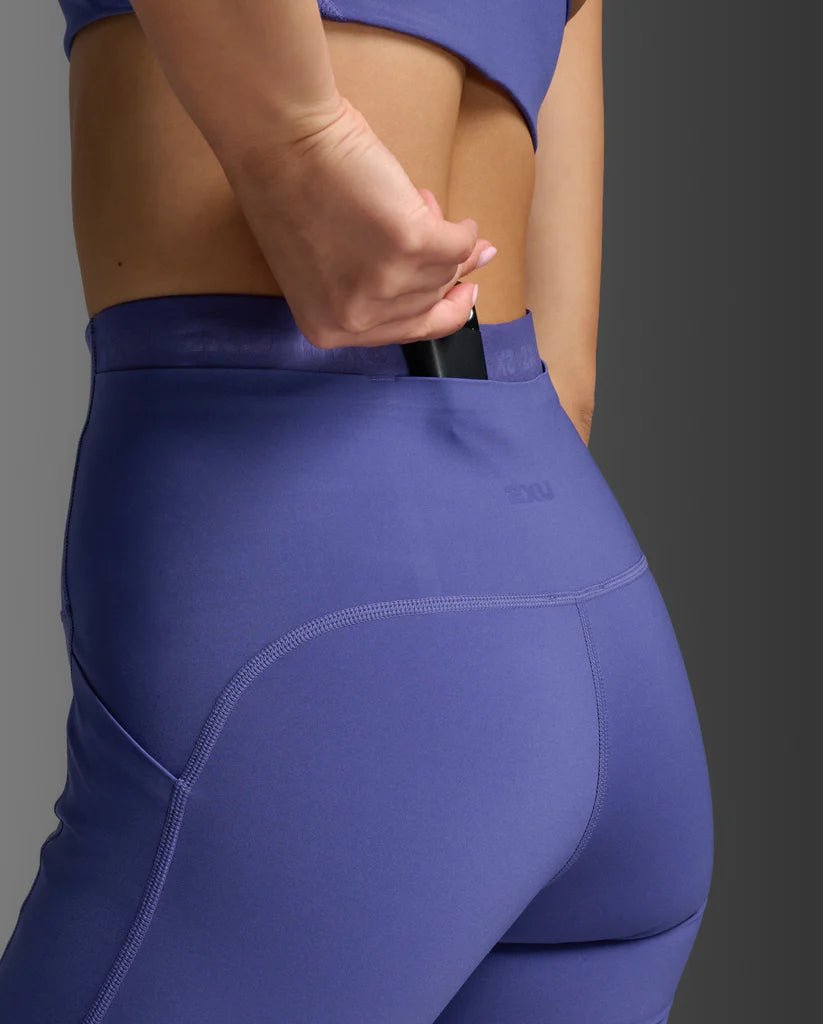 2XU South Africa - Women's Form Stash Hi - Rise Bike Shorts - Future Dusk/Future Dusk