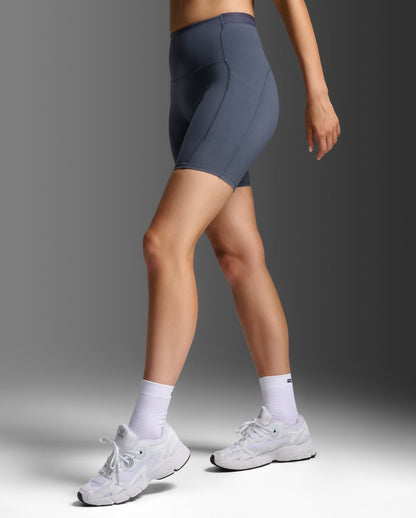 2XU South Africa - Women's Form Stash Hi - Rise Bike Shorts - India Ink/India Ink1