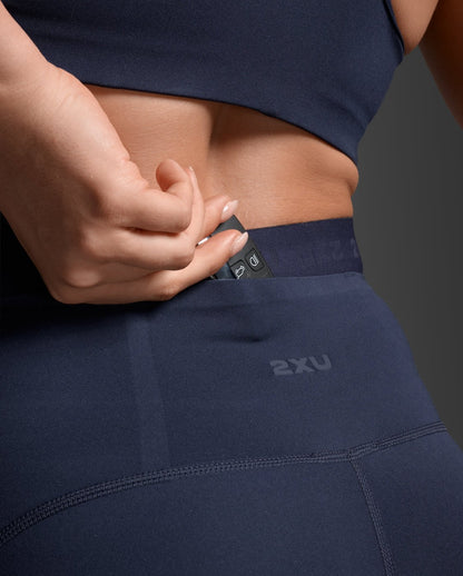 2XU South Africa - Women's Form Stash Hi - Rise Bike Shorts - Midnight/Midnight1