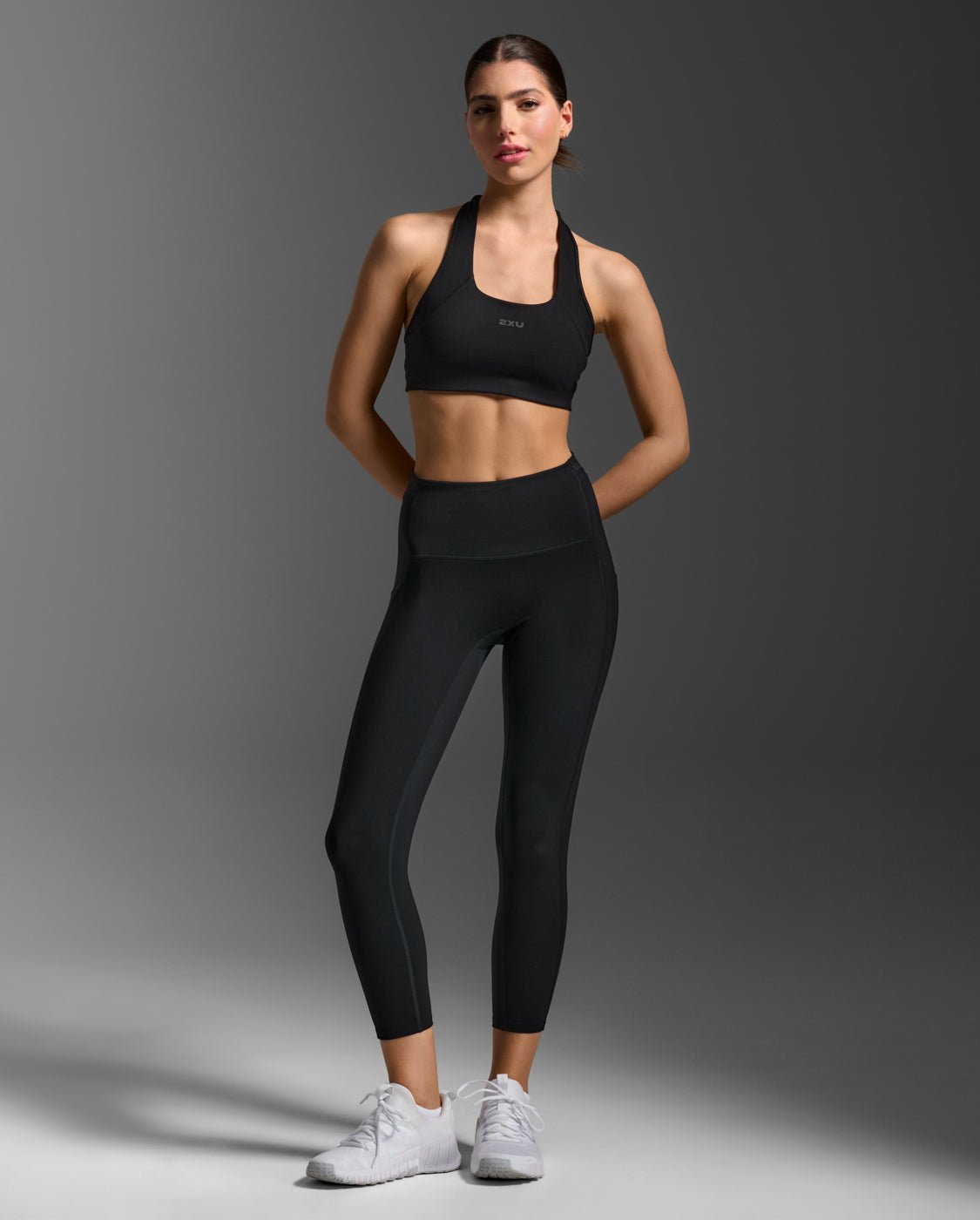 2XU South Africa - Women's Form Stash Hi - Rise Compression 7/8 Tights - BLK/BL1