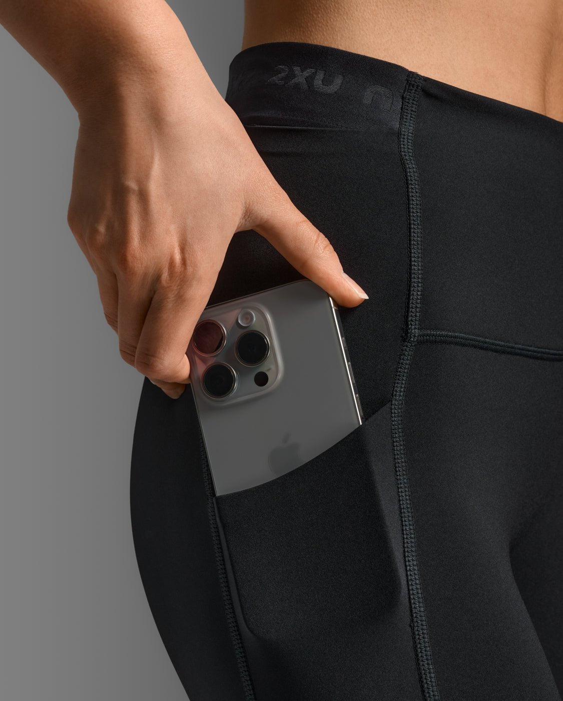 2XU South Africa - Women's Form Stash Hi - Rise Compression 7/8 Tights - BLK/BL1