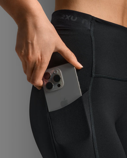 2XU South Africa - Women's Form Stash Hi - Rise Compression 7/8 Tights - BLK/BL1