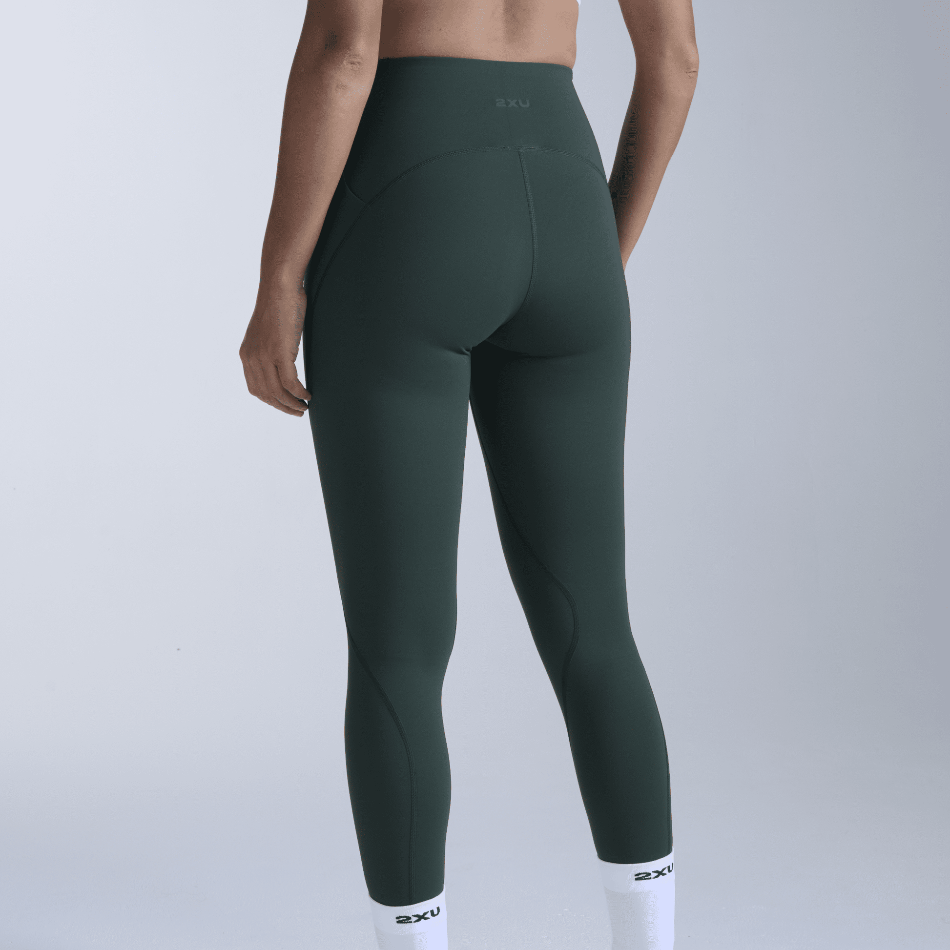 2XU South Africa - Women's Flex Hi - Rise Compression Tight - Ever Green/Ever Green