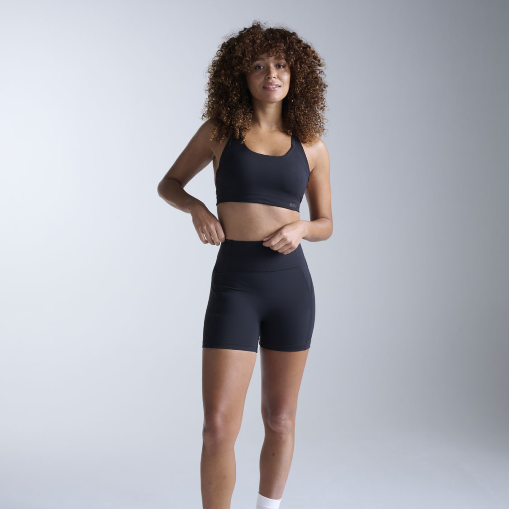 2XU South Africa - Women's Flex Hi - Rise 4in Compression Short - Black/Black