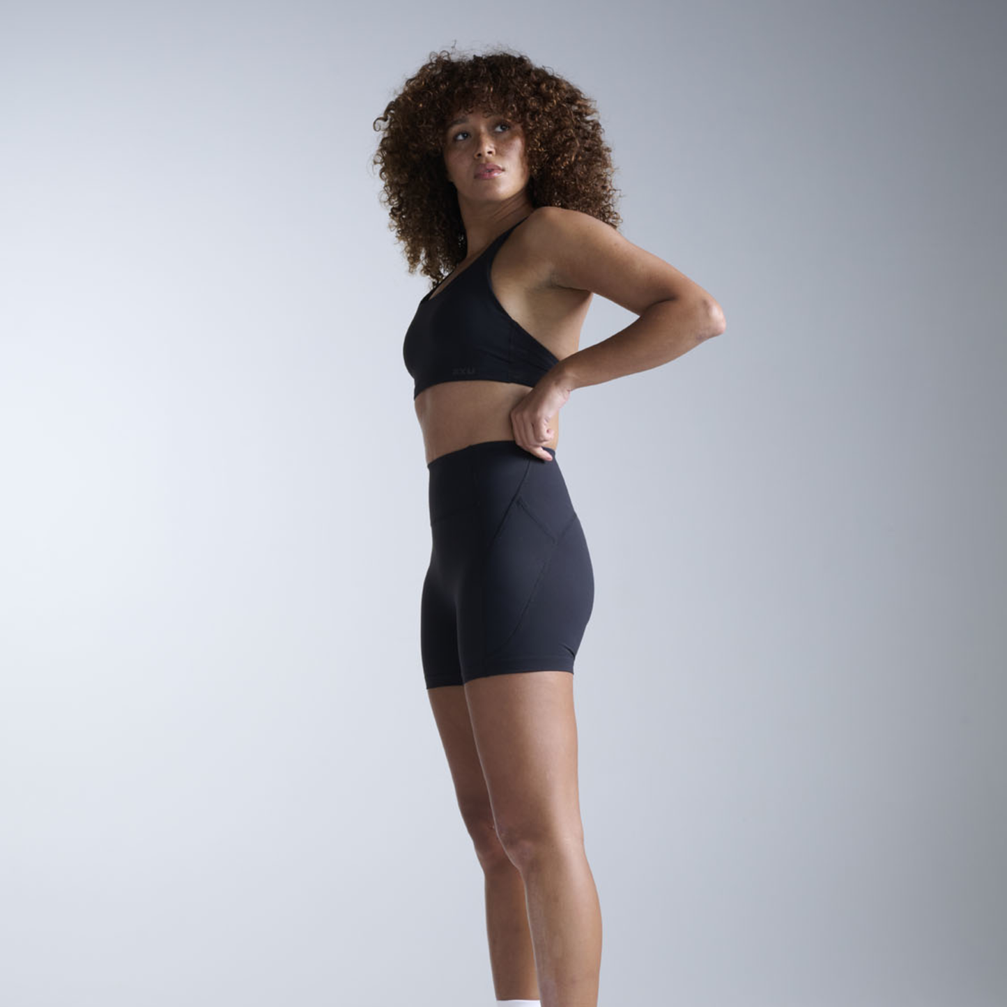 2XU South Africa - Women's Flex Hi - Rise 4in Compression Short - Black/Black