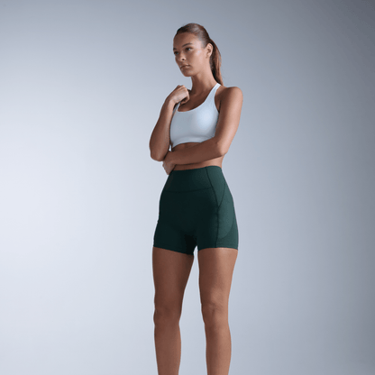 2XU South Africa - Women's Flex Hi - Rise 4in Compression Short - Ever Green / Ever Green