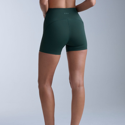 2XU South Africa - Women's Flex Hi - Rise 4in Compression Short - Ever Green / Ever Green