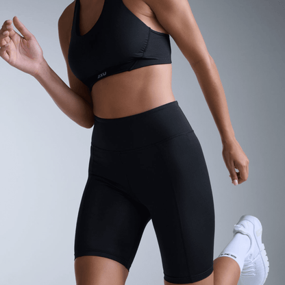 2XU South Africa - Women's Core Hi - Rise Compression 7 Inch Short - Black/Silver