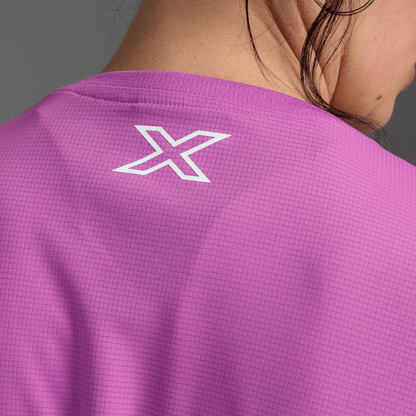 2XU South Africa - Women's Aero Tee - Hyper Violet/White Reflective