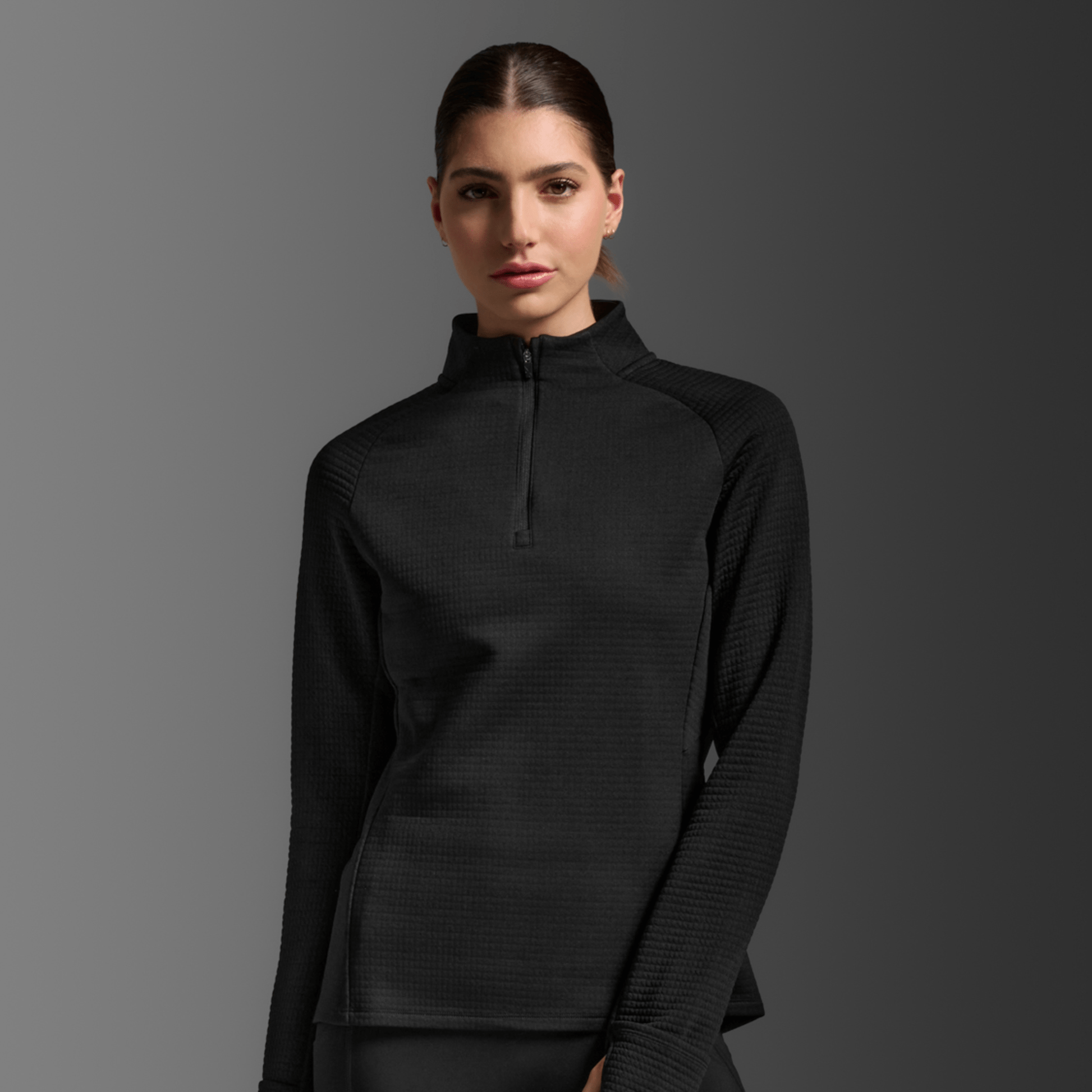 2XU South Africa - Women's Ignition Haptic 1/4 Zip - Black / Silver Reflective