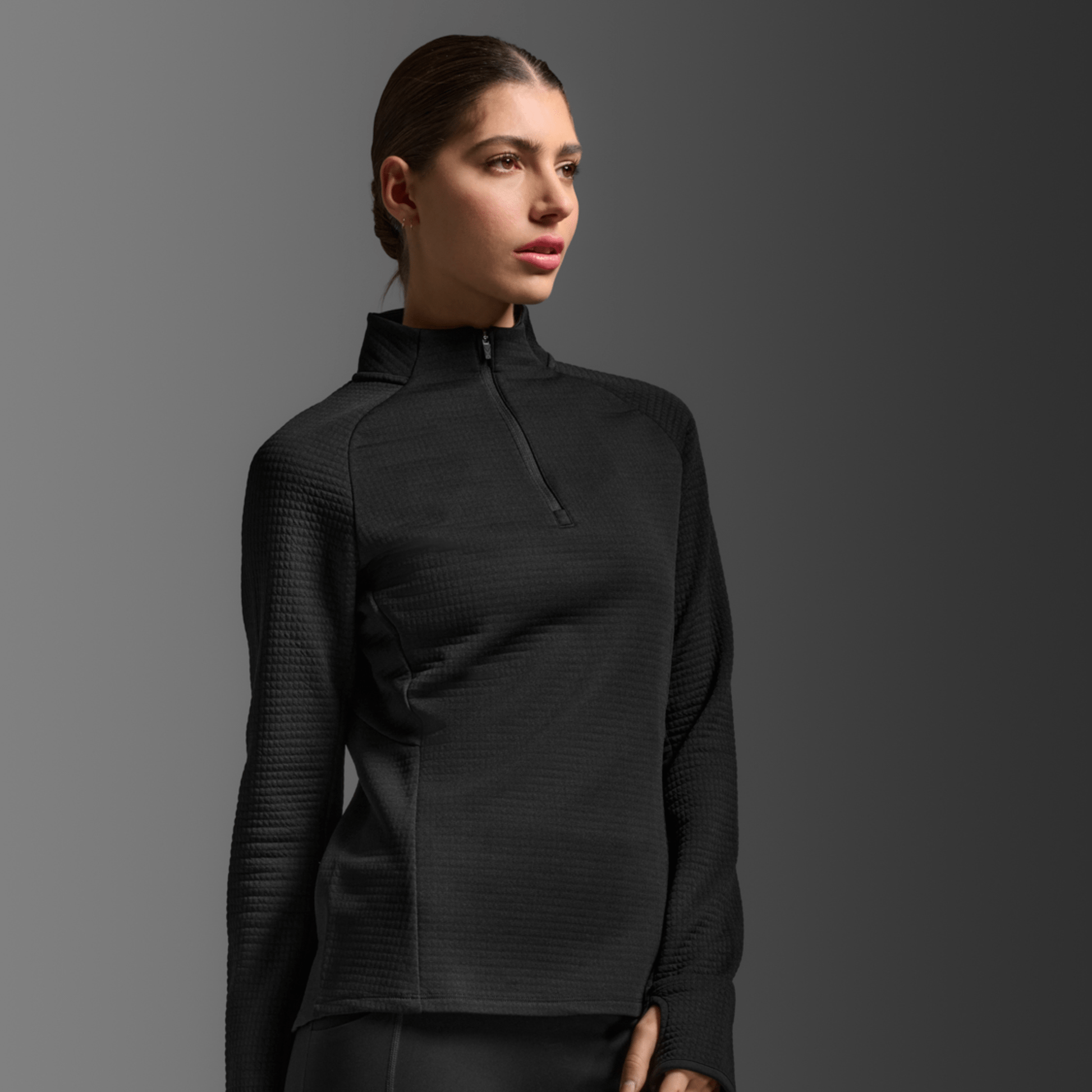 2XU South Africa - Women's Ignition Haptic 1/4 Zip - Black / Silver Reflective