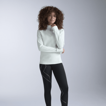 2XU South Africa - Women's Ignition Haptic 1/4 Zip - Mint Dust/Mint Reflective
