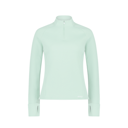 2XU South Africa - Women's Ignition Haptic 1/4 Zip - Mint Dust/Mint Reflective