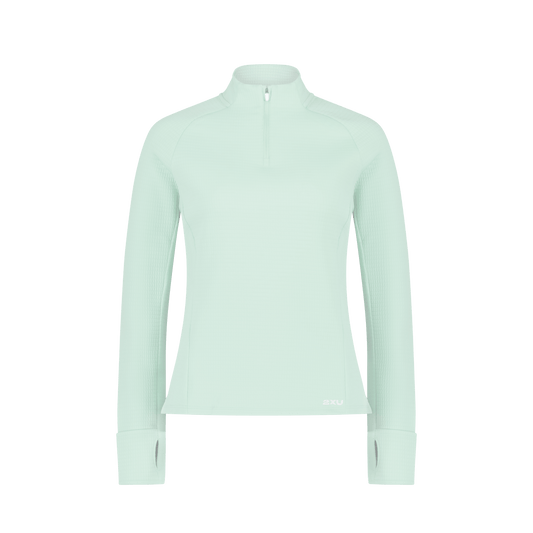 2XU South Africa - Women's Ignition Haptic 1/4 Zip - Mint Dust/Mint Reflective