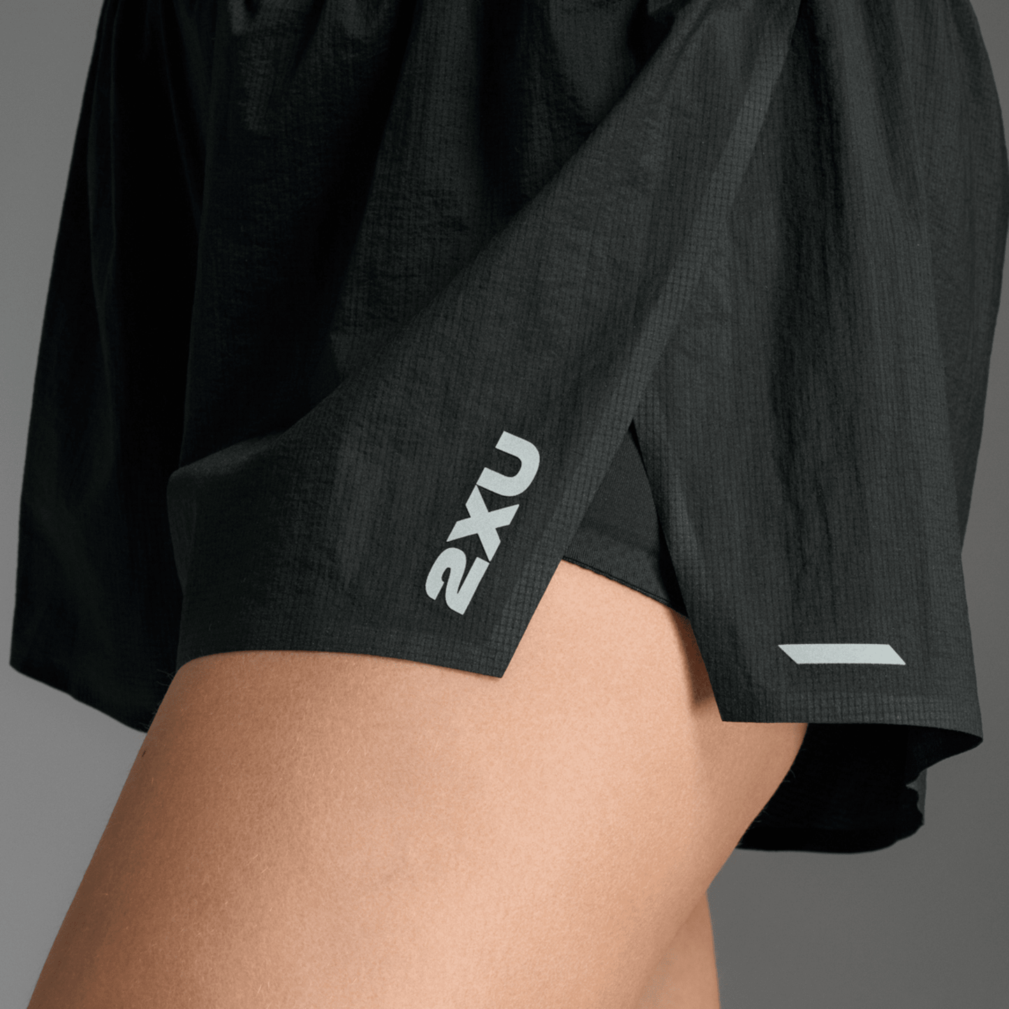 2XU South Africa - Women's Aero Hi - Rise 2 - in - 1 3 Inch Short - Black / Silver Reflective