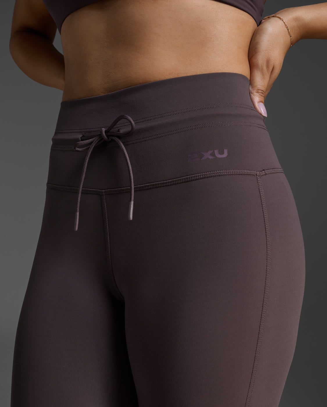 2XU South Africa - Women's Flex Drawcord Tight - Raisin/Raisin