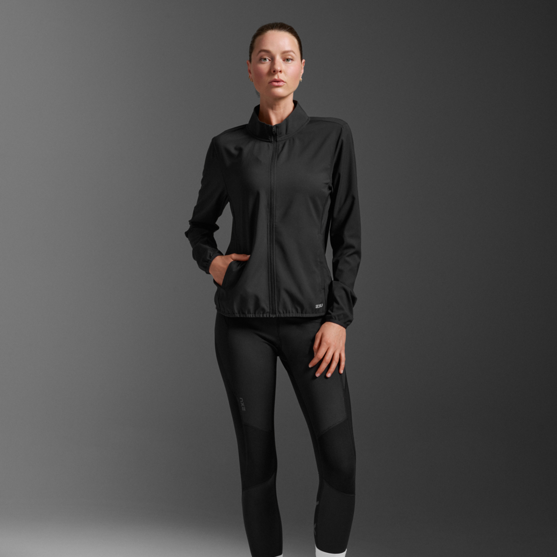 2XU South Africa - Women's Aero Jacket - Black/Silver Reflective