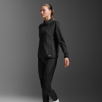 2XU South Africa - Women's Aero Jacket - Black/Silver Reflective