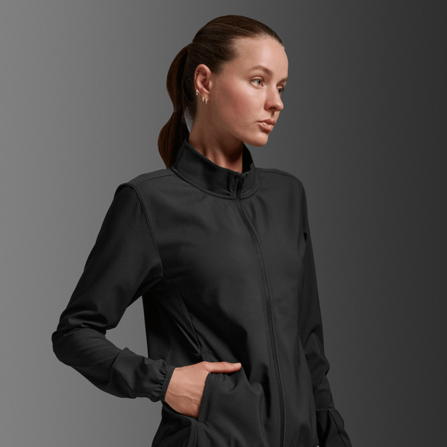 2XU South Africa - Women's Aero Jacket - Black/Silver Reflective