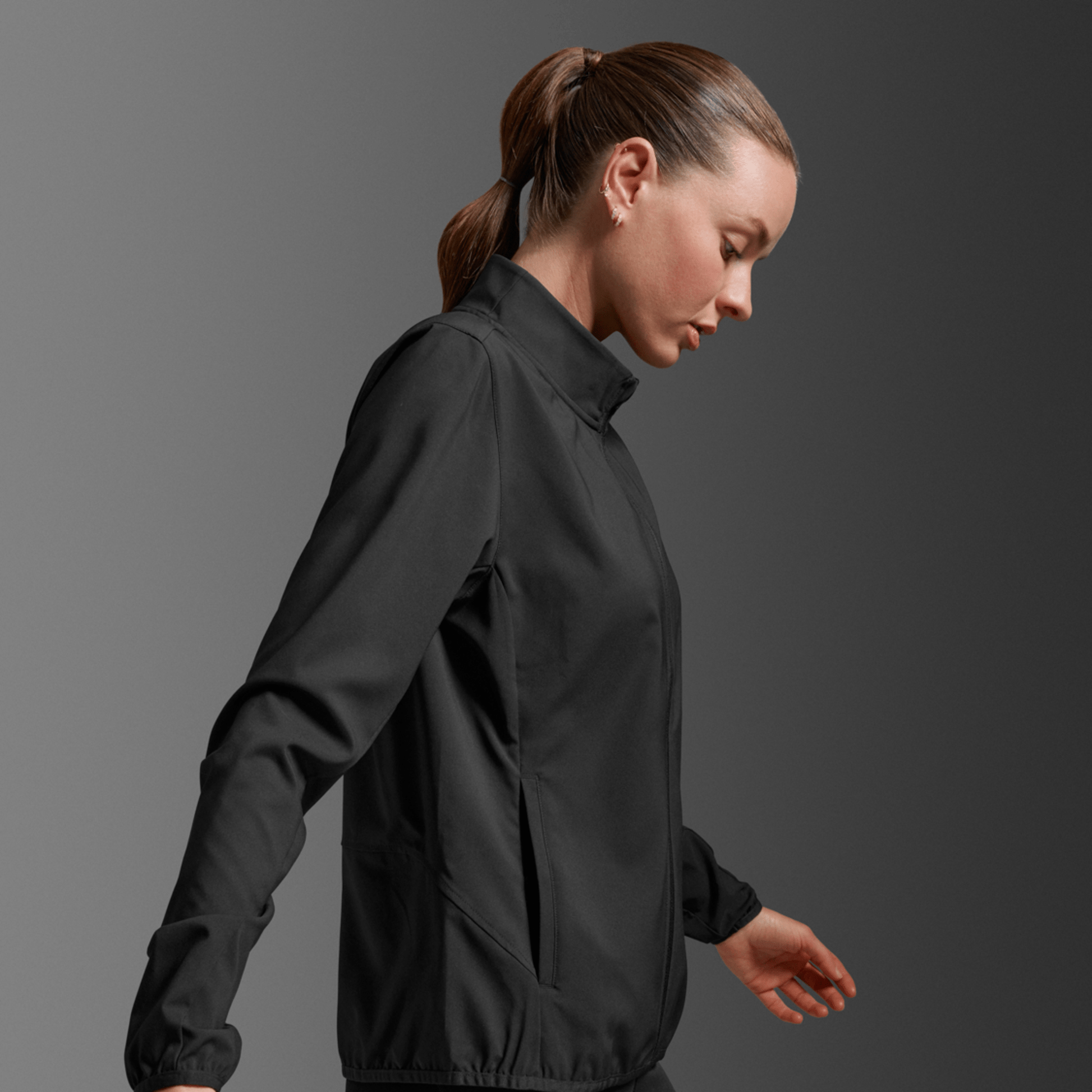 2XU South Africa - Women's Aero Jacket - Black/Silver Reflective