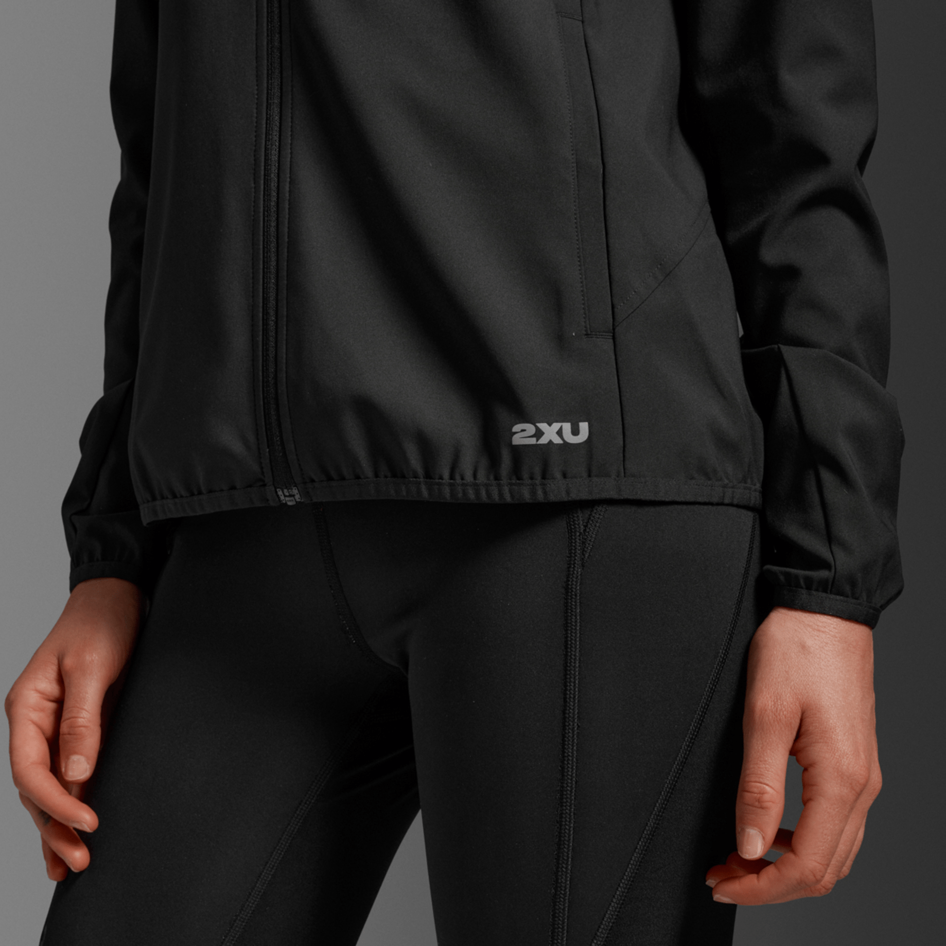 2XU South Africa - Women's Aero Jacket - Black/Silver Reflective