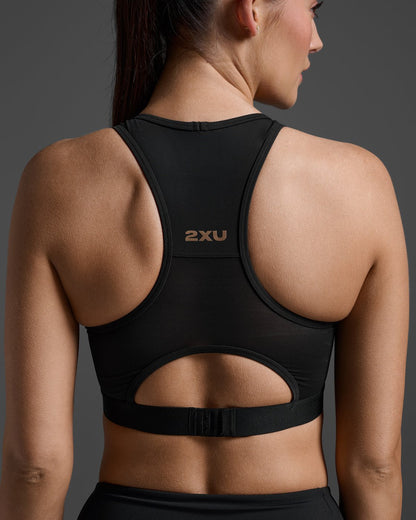 2XU South Africa - Women's Aero Impact Triathlon Crop Top - Black/White