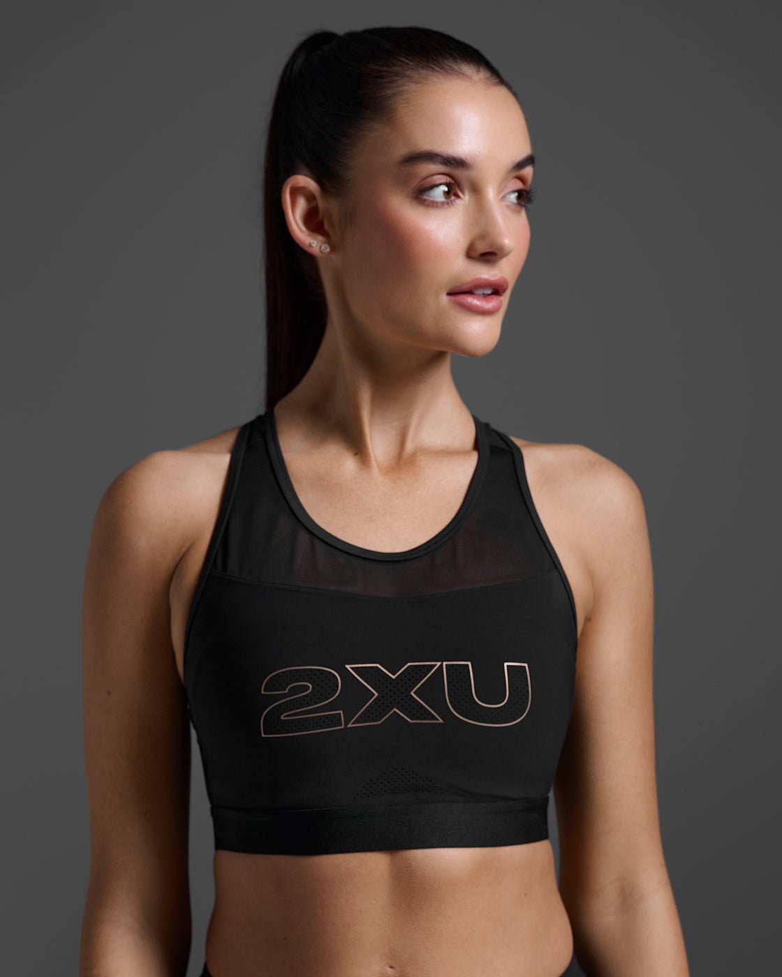 2XU South Africa - Women's Aero Impact Triathlon Crop Top - Black/White