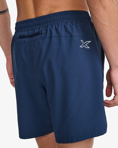 2XU South Africa - Men's Aero 7 Inch Shorts - Midnight / Silver Reflective - Midnight / Silver Reflective