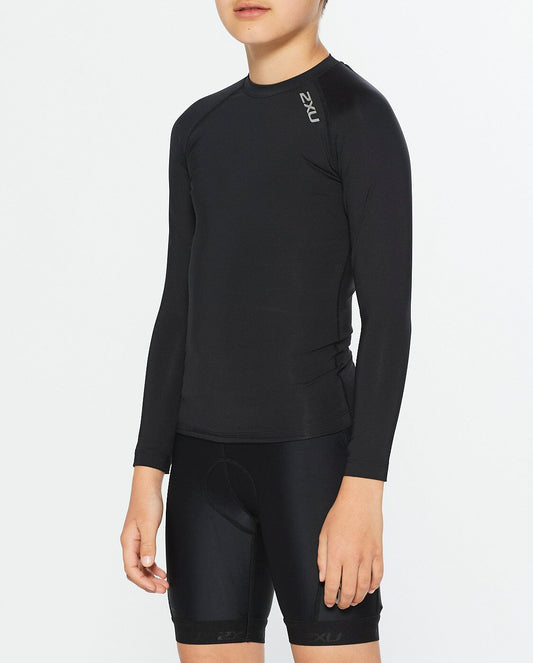 2XU South Africa - Youth Core Compression Long Sleeve - Black/Silver