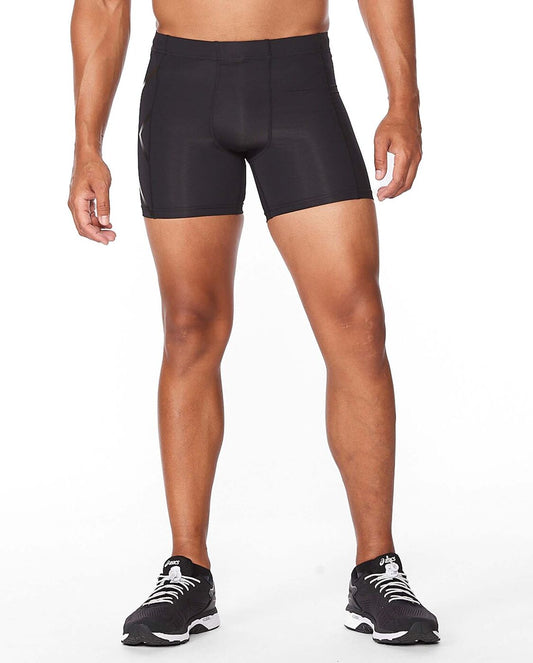 2XU South Africa - Men's Core Compression 1/2 Shorts - Black/Nero