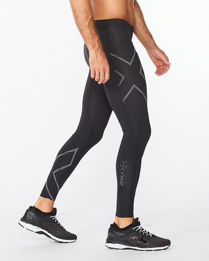 2XU South Africa - Men's Light Speed Compression Tights - Black/Black Reflective