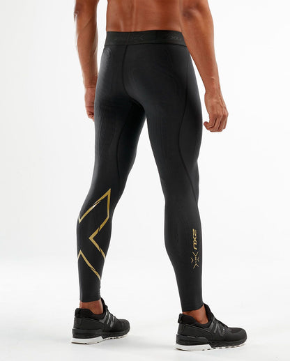 2XU South Africa - Men's Force Compression Tights - Black/Gold