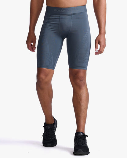 2XU South Africa - Men's Force Compression Shorts - Turbulence/Harbor Mist - Turbulence/Harbor Mist