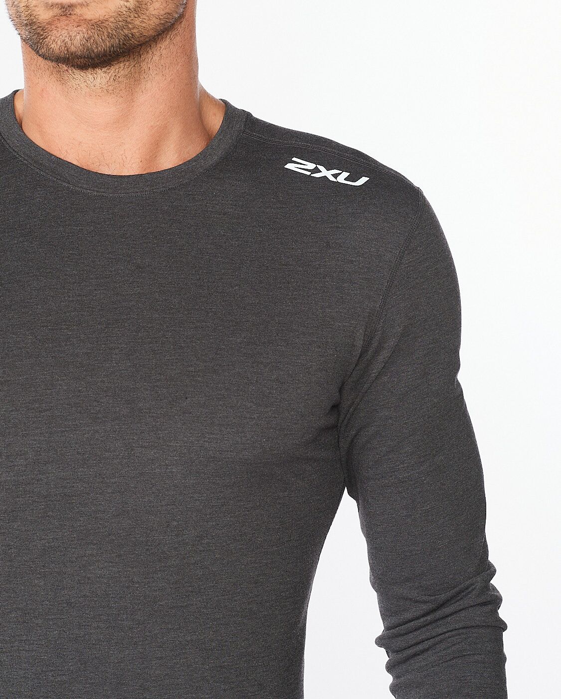 2XU South Africa - Mens Ignition Base Layer L/S - Black Marle/Silver Reflective